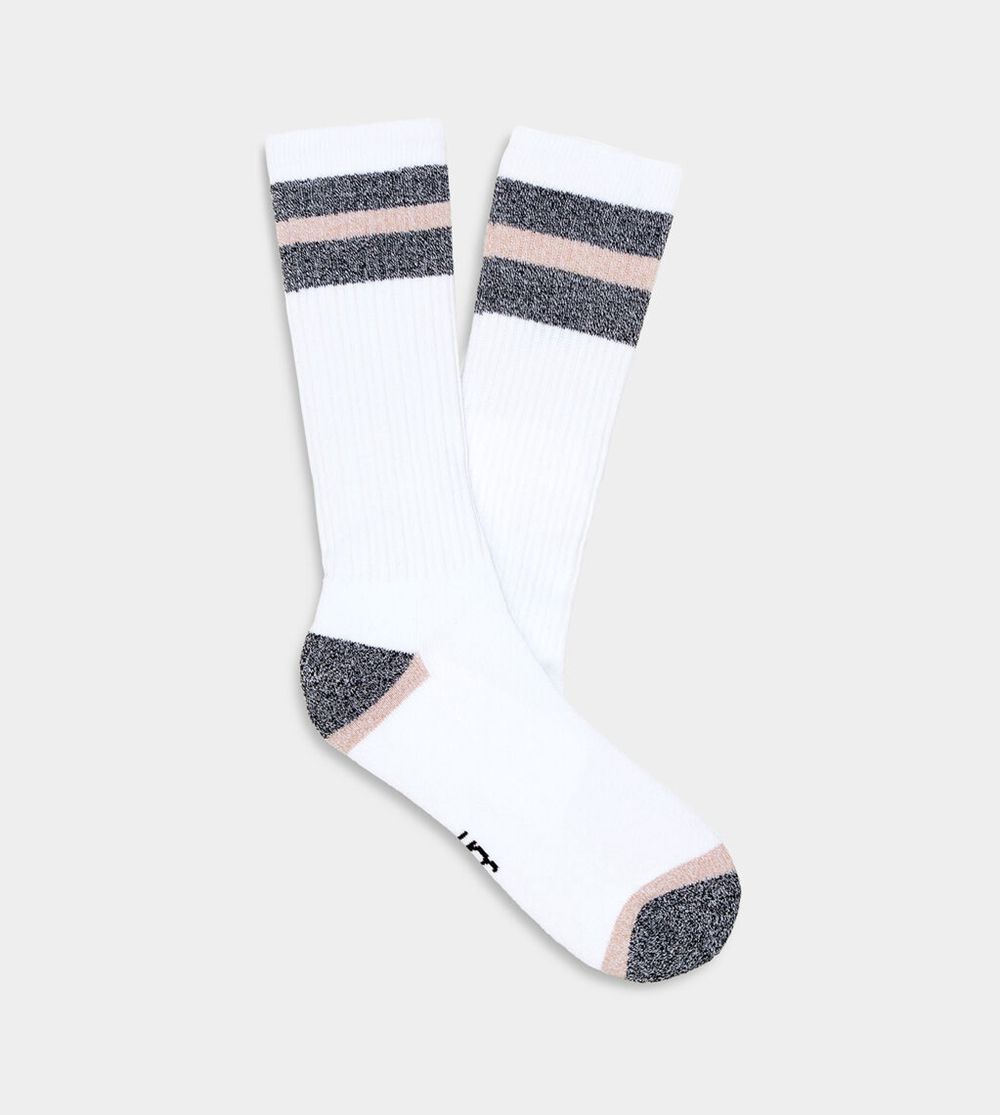 Ugg Socks Canada - Ugg Men's Noel Three Stripe Crew White